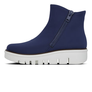 Fit Flop Chunky Zip Ankle Boots Aurora Blue מגפי פיט פלופ