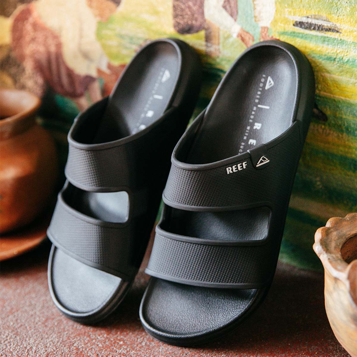 כפכפי ריף לגברים Reef Oasis Double Up Black
