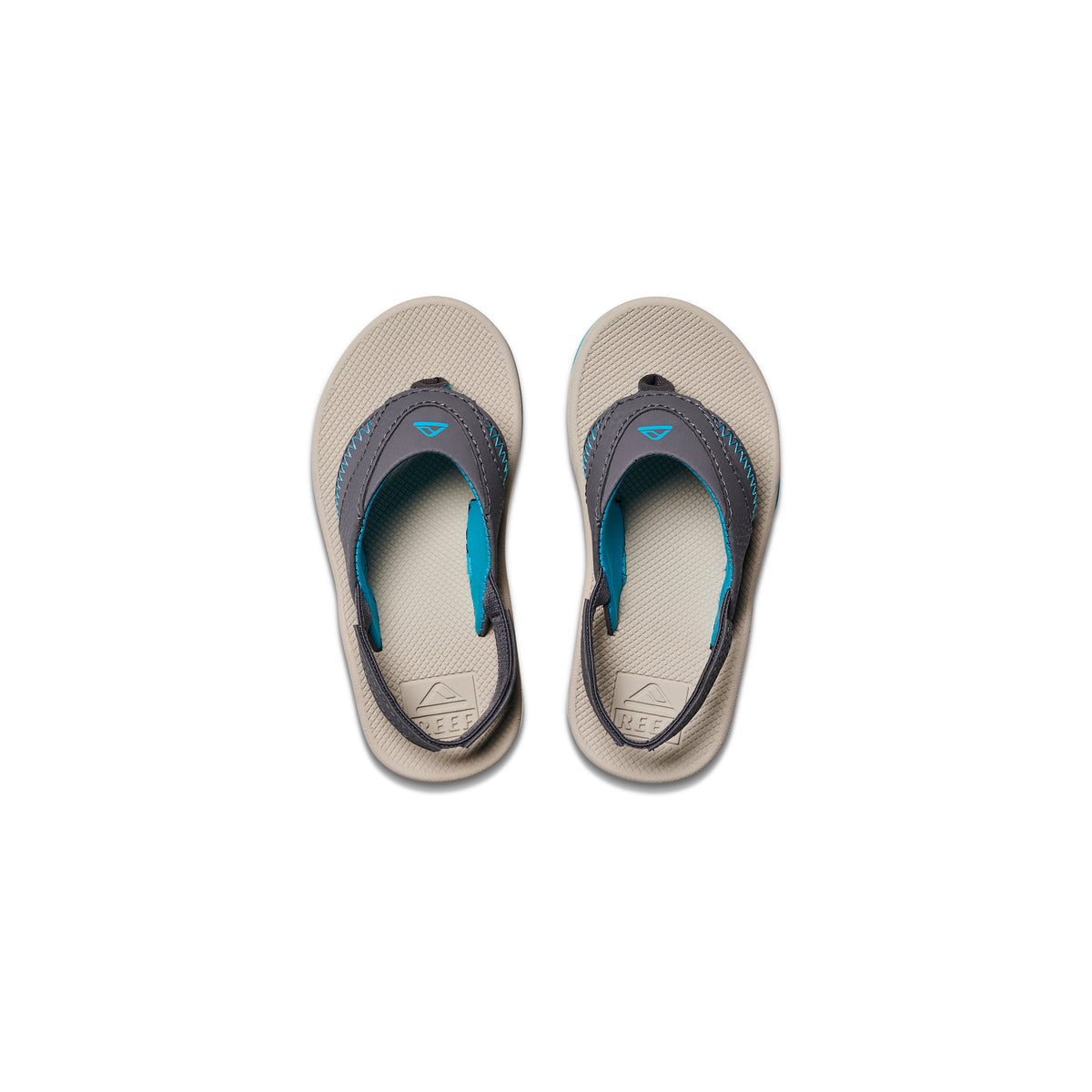 Reef Little Fanning Grey Aqua Oak כפכפי תינוקות ריף