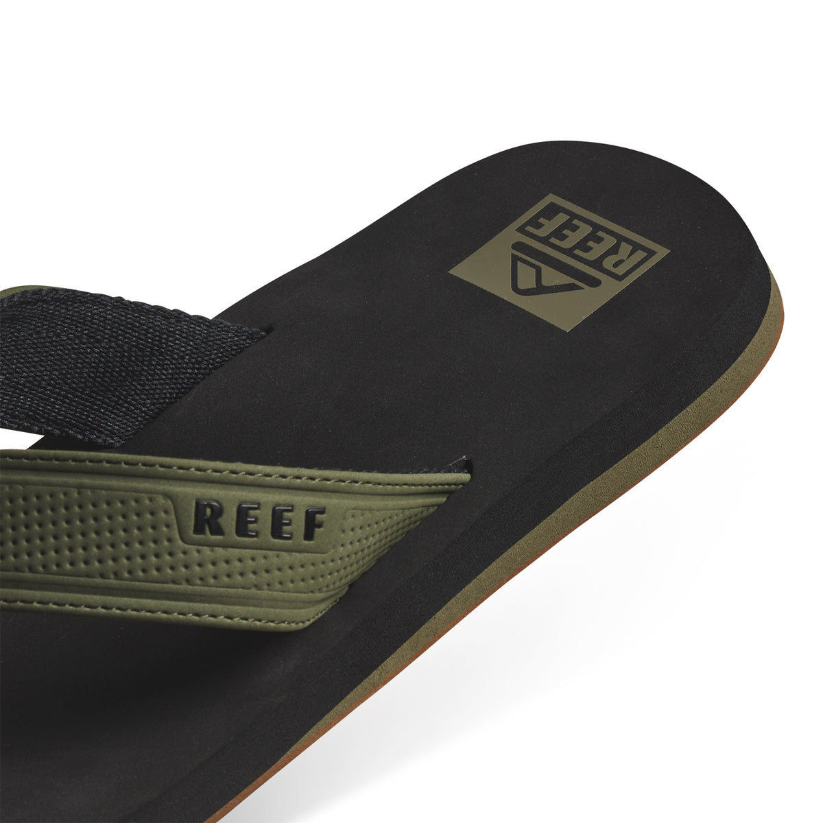 Reef The Layback Black Olive כפכפי ריף לגברים