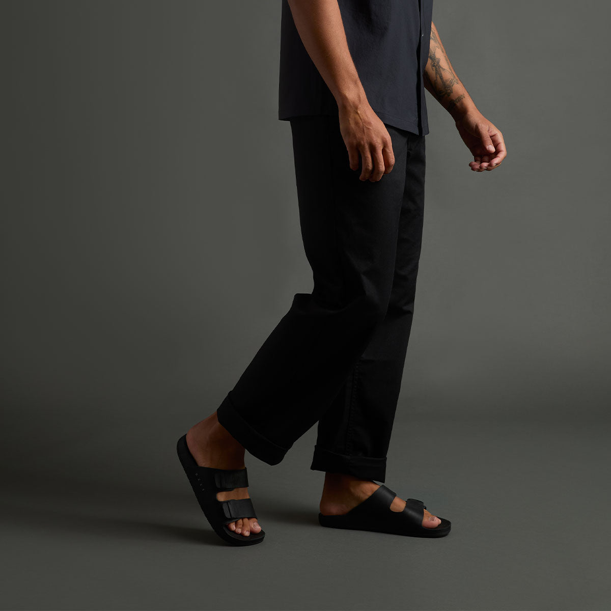 Reef Ojai Two Bar Black כפכפי ריף לגברים