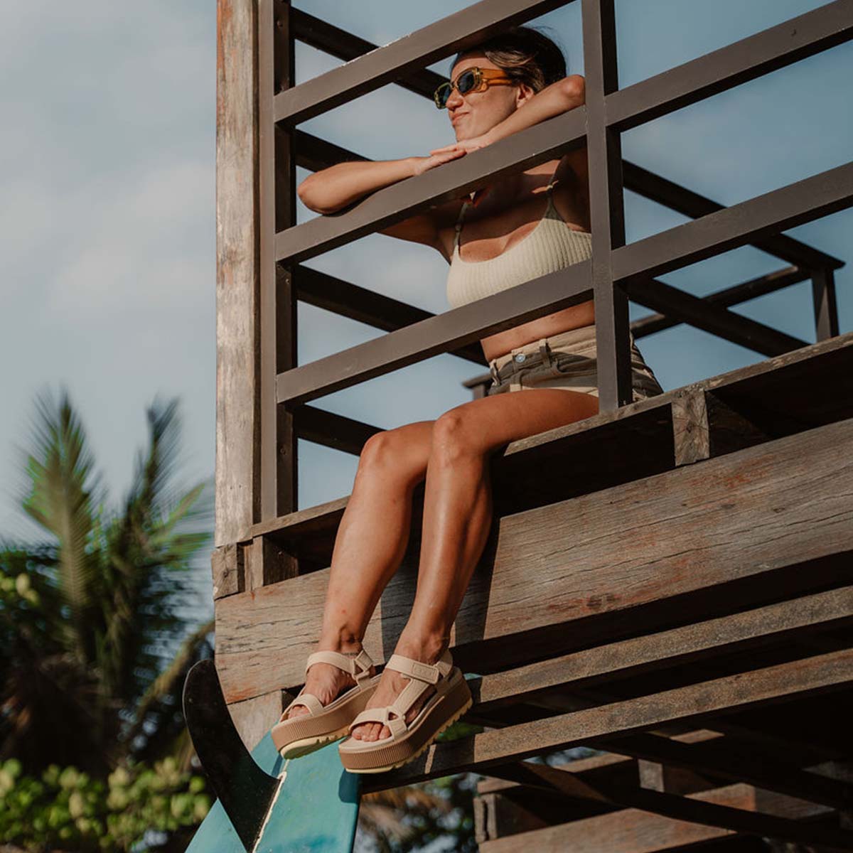 Reef Water Rem Higher Pale Banana סנדלי נשים ריף