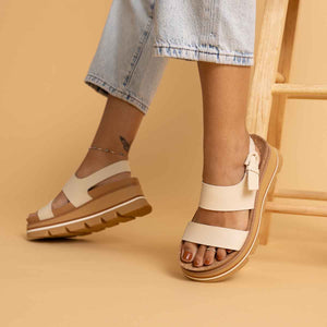 Reef Vista Luxe Liah White Tan סנדלי ריף לנשים