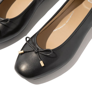 Fit-Flop Delicato Bow Ballet Flats Black פיט פלופ דליקטו בו בלט שחור נשים