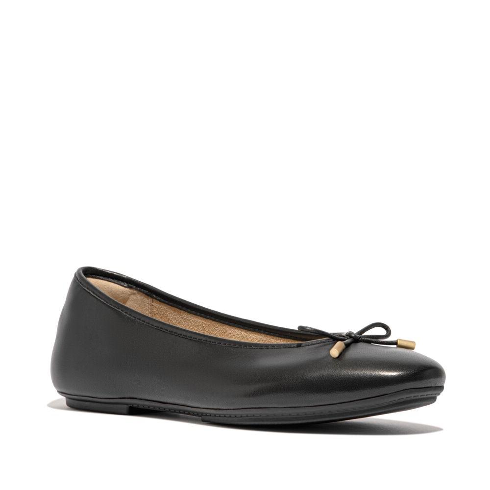 Fit-Flop Delicato Bow Ballet Flats Black פיט פלופ דליקטו בו בלט שחור נשים