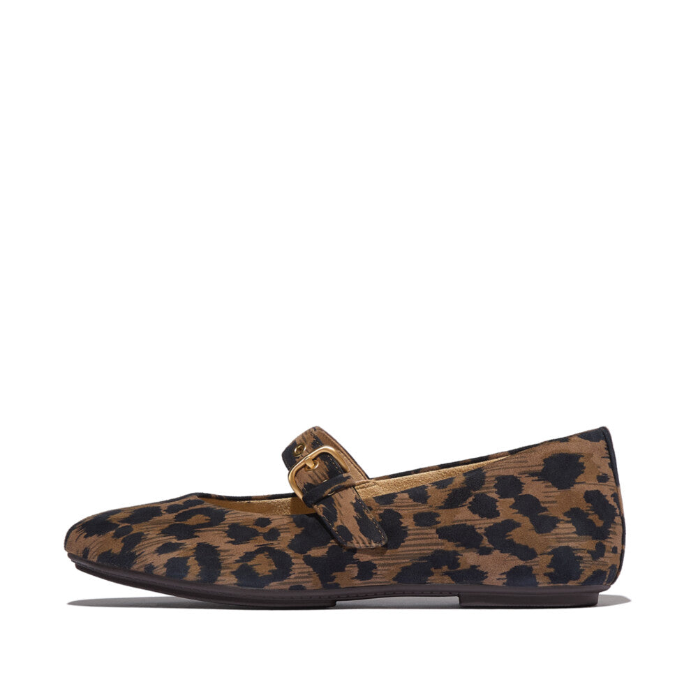 Fit Flop Delicato Leopard Mary Janes Chocolate Mix כפכפי נשים דליקטו מנומר