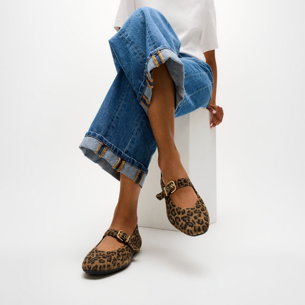 Fit Flop Delicato Mary Jane Tan Black נעלי פיט פלופ לנשים