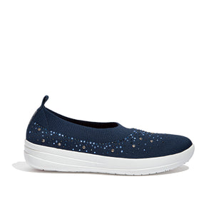 Fit-Flop Uberknit Ombre Crystal Ballerinas Midnight Navy נעלי פיט פלופ לנשים