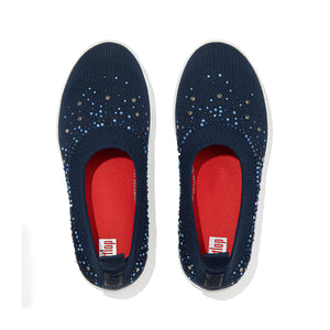 Fit-Flop Uberknit Ombre Crystal Ballerinas Midnight Navy נעלי פיט פלופ לנשים