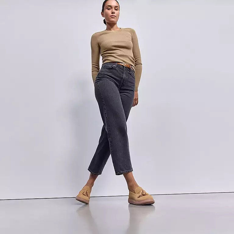 Fit Flop Iq-Comff Tassel Loafers Camel נעלי איי קיו קומף קאמל