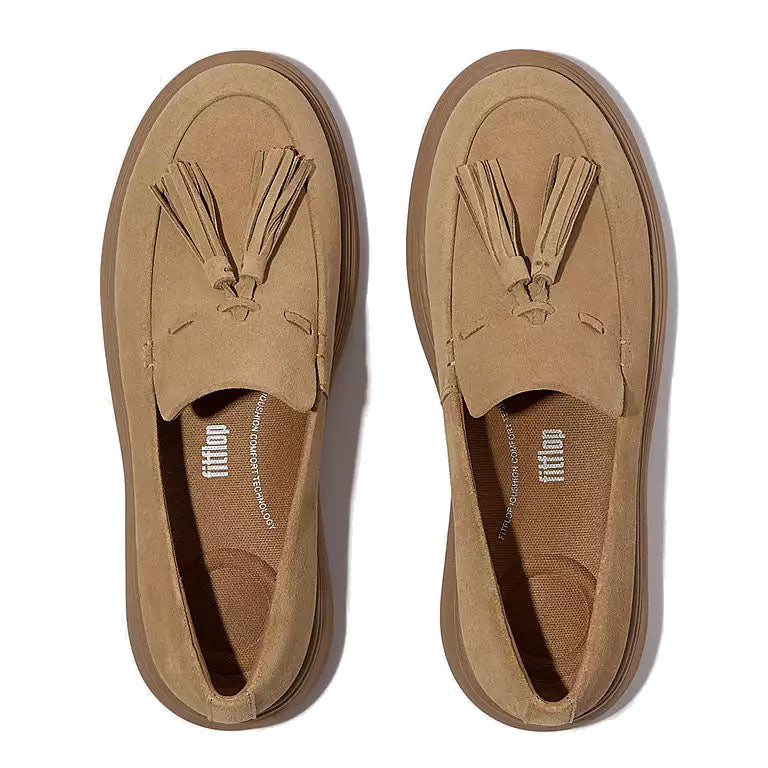 Fit Flop Iq-Comff Tassel Loafers Camel נעלי איי קיו קומף קאמל