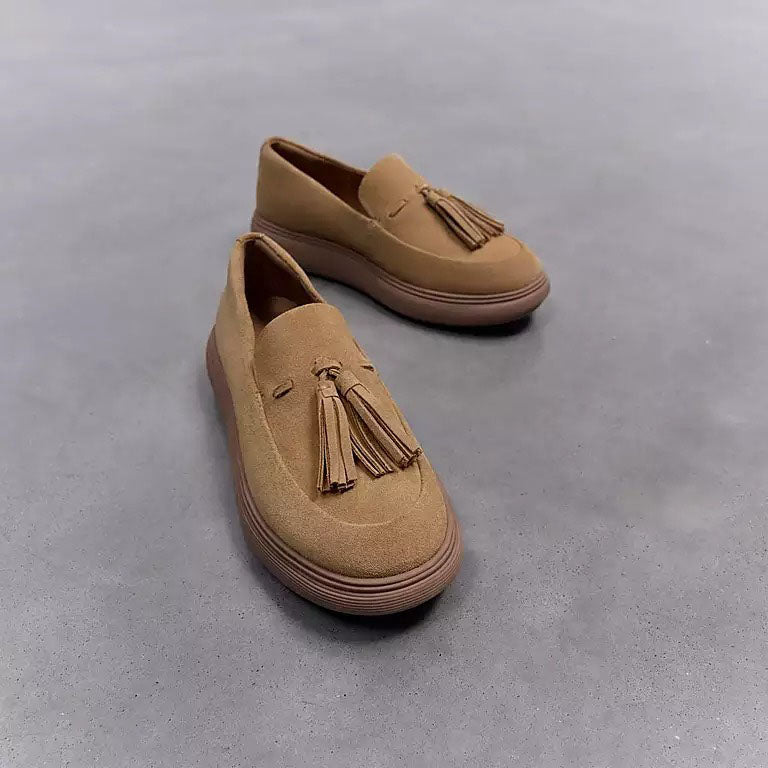 Fit Flop Iq-Comff Tassel Loafers Camel נעלי איי קיו קומף קאמל