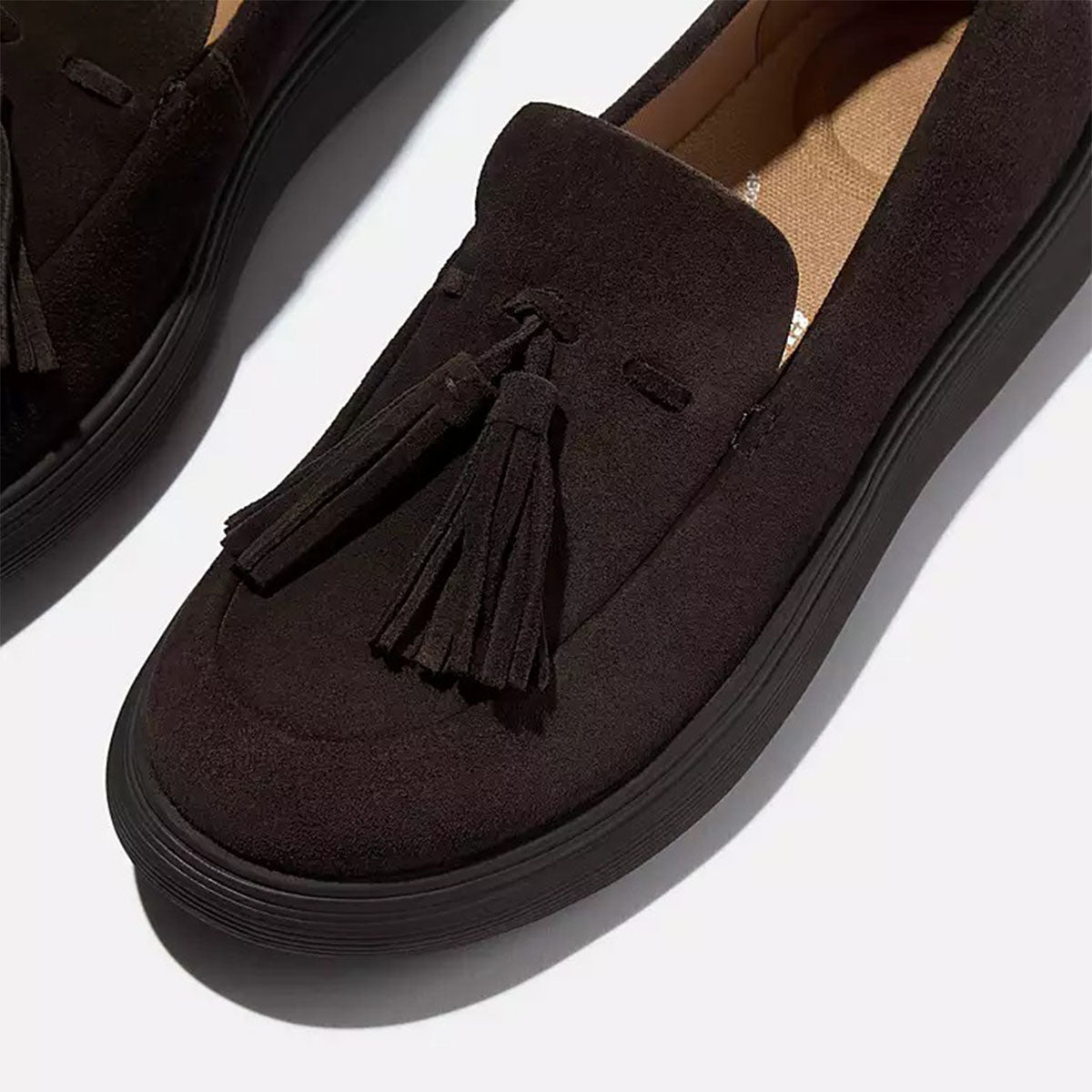Fit Flop Iq-Comff Tassel Loafers Chocolate Brown נעלי איי קיו קומף חום