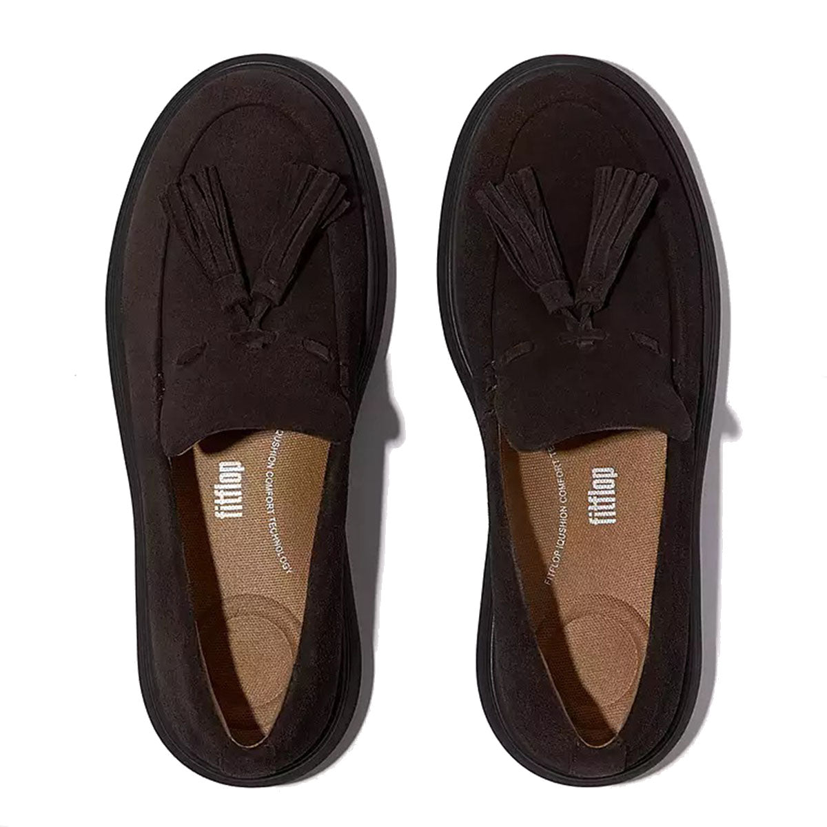 Fit Flop Iq-Comff Tassel Loafers Chocolate Brown נעלי איי קיו קומף חום