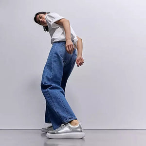 Fit Flop Rtg Metallic-Leather Sneakers Silver סניקרס נשים פיט פלופ