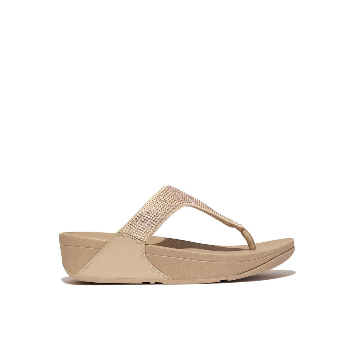 Fit-Flop Lulu Crystal Toe-Post Sandals Latte Beige פיט פלופ כפכפי נשים