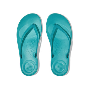 Fit-Flop Iqushion Transparent Flip-Flops Tahiti Blue פיט פלופ כפכפי נשים