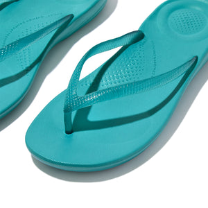 Fit-Flop Iqushion Transparent Flip-Flops Tahiti Blue פיט פלופ כפכפי נשים