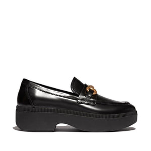 Fit-Flop F-Luma Chunky Wedge Loafers Black פיט פלופ פ-לומה צאנקי שחור נשים