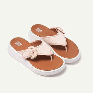 Fit Flop F-Mode Buckle Flatform Toe-Post Rose Foam כפכפי פיט פלופ