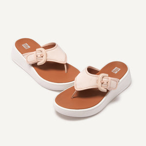 Fit Flop F-Mode Buckle Flatform Toe-Post Rose Foam כפכפי פיט פלופ