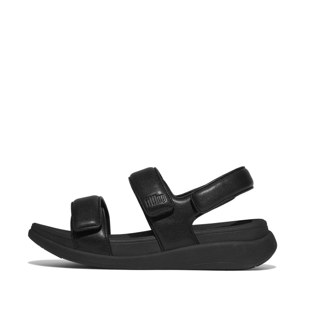 Fit Flop F-Mode Go Adjustable Flatform Back Strap Sandals All Black פ-מוד גו בקסטרפ שחור