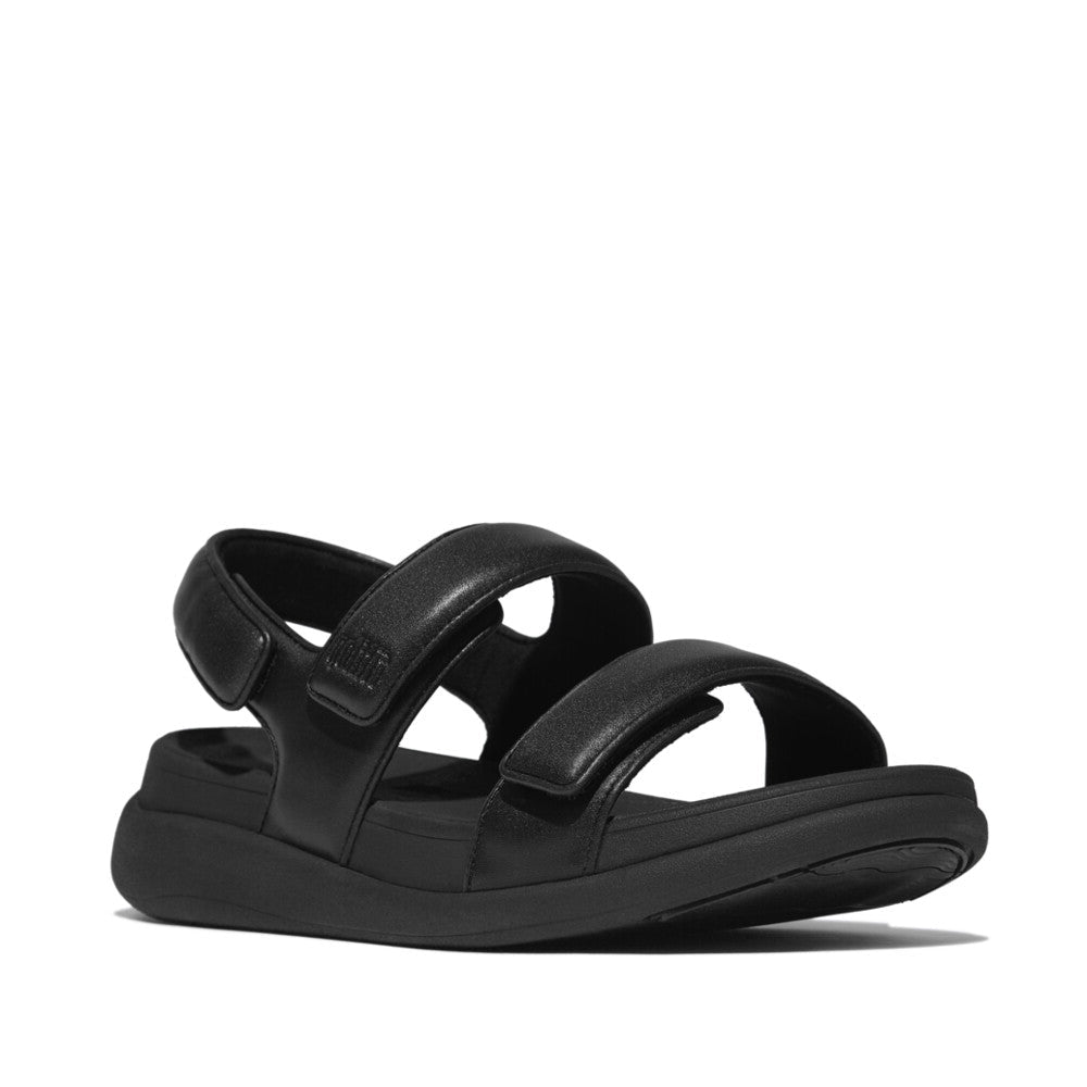 Fit Flop F-Mode Go Adjustable Flatform Back Strap Sandals All Black פ-מוד גו בקסטרפ שחור