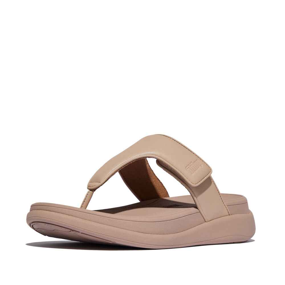 IW1-B41 F-Mode Go Adjustable Flatform Toe Post Sandals - שחור סנדלי נשים
