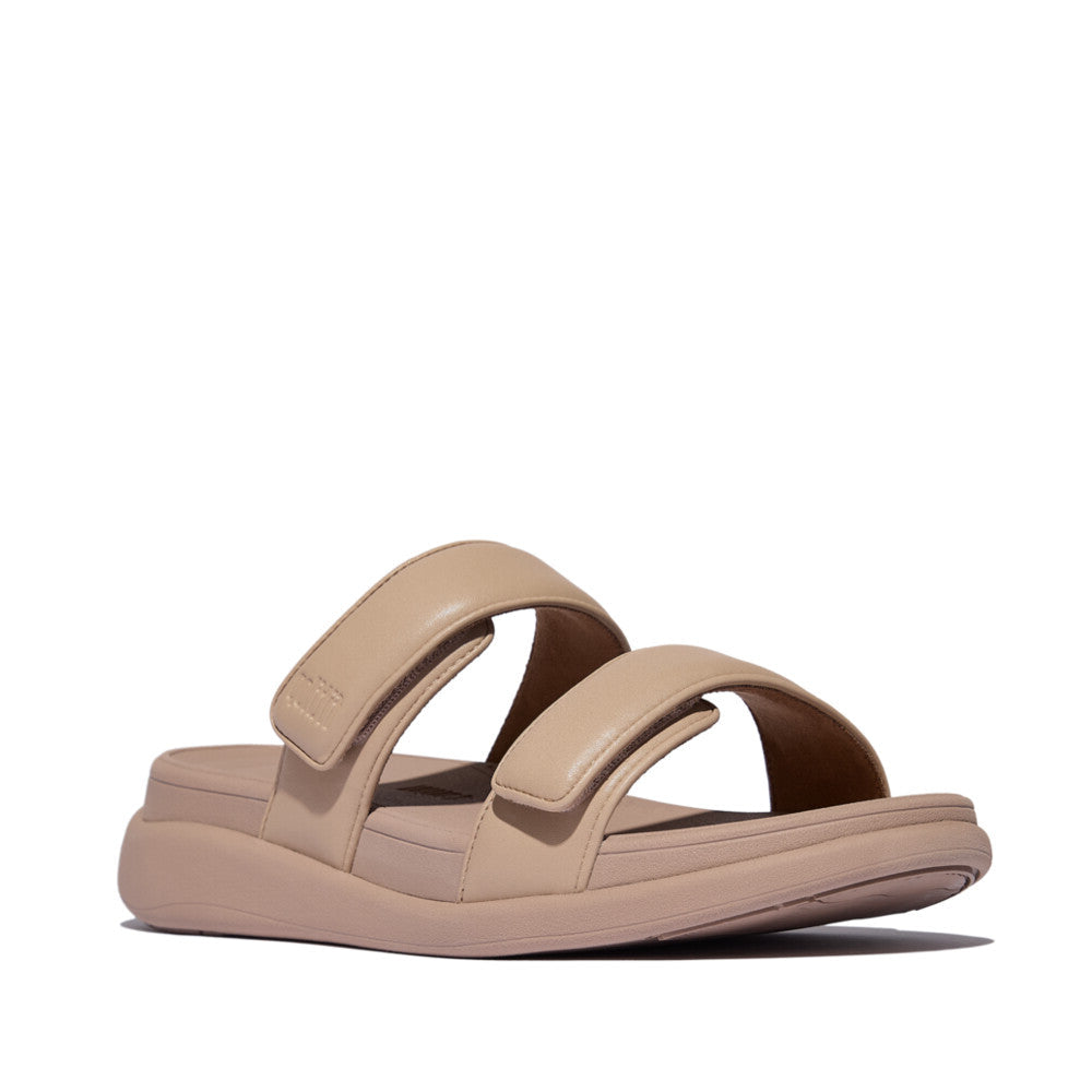 Fit Flop F-Mode Go Adjustable Flatform Two-Bar Slides Classic Beige מוד גו סלייד