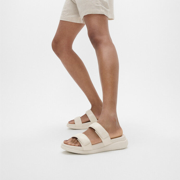 Fit Flop F-Mode Go Adjustable Flatform Two-Bar Slides Paris Beige כפכפי נשים פיט פלופ