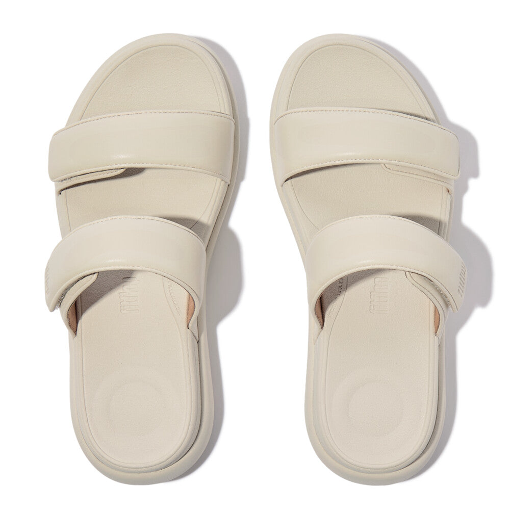 Fit Flop F-Mode Go Adjustable Flatform Two-Bar Slides Paris Beige כפכפי נשים פיט פלופ