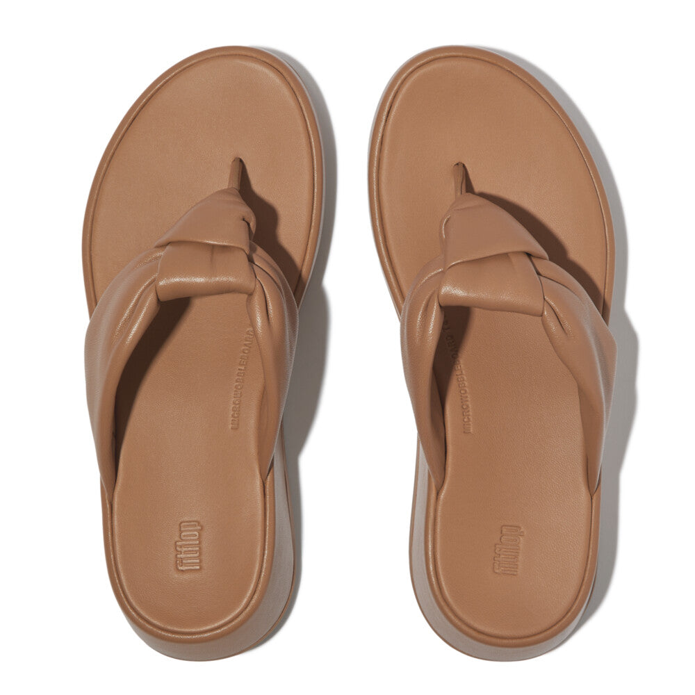 Fit Flop F-Mode Knot Soft Leather Flatform Toe Post כפכפי נשים פיט פלופ