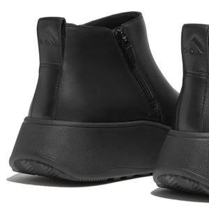 Fit-Flop F-Mode Flatform Zip Ankle Boots Black פ-מוד פלאט פורם שחור נשים