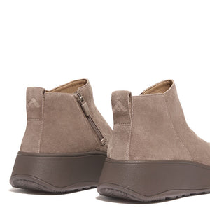 Fit Flop F-Mode Flatform Zip Ankle Boots Minky Grey מגפי פיט פלופ לנשים