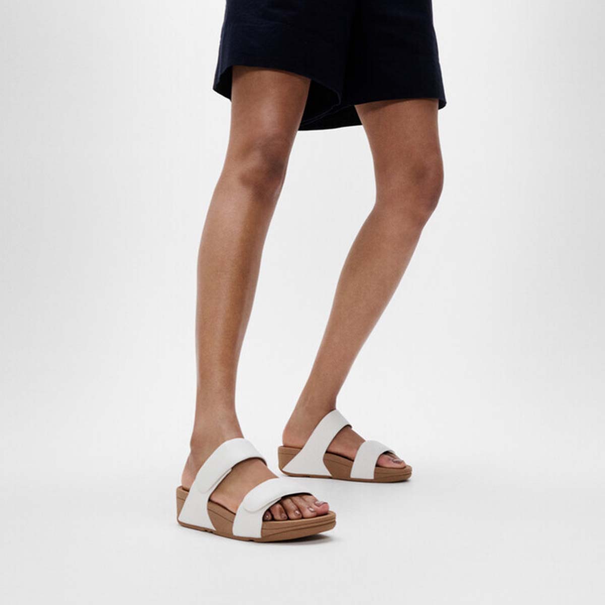 Fit Flop Lulu Adjustable Slides Urban White כפכפי נשים לולו סלייד לבן