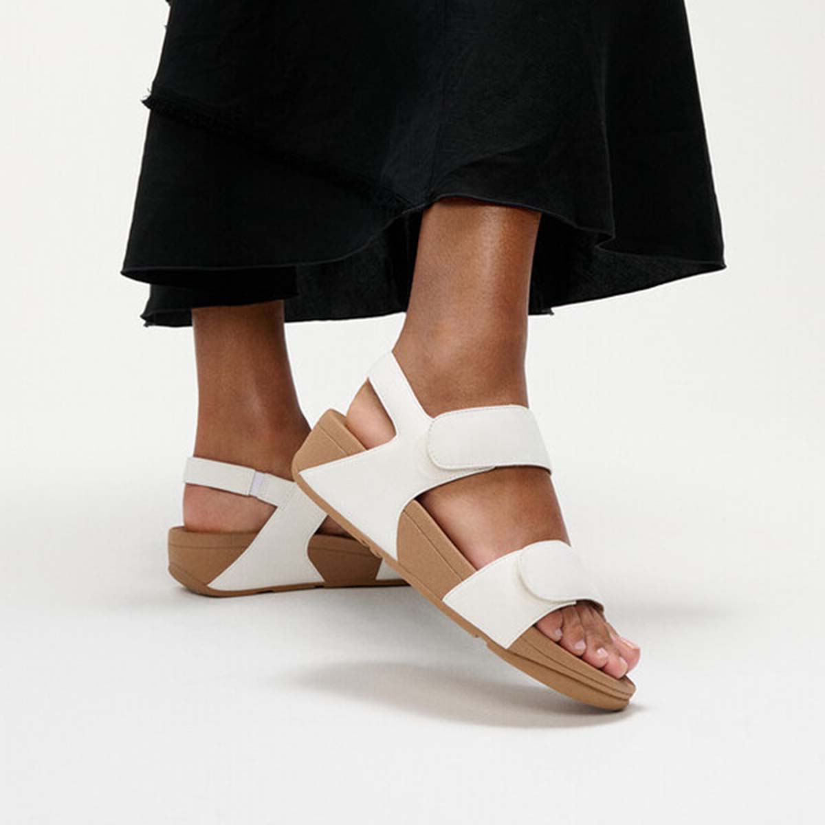 Fit Flop Lulu Adjustable Back Strap Sandals Urban White סנדלי נשים לולו רצועה לבן