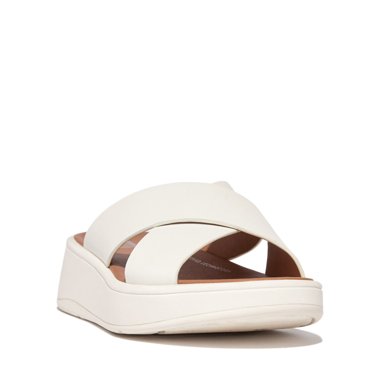 Fit Flop F-Mode Flatform Cross Cream כפכפי פיט פלופ