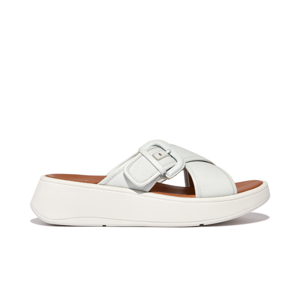 Fit Flop F-Mode Buckle Flatform Cross Seafoam Blue כפכפי פיט פלופ