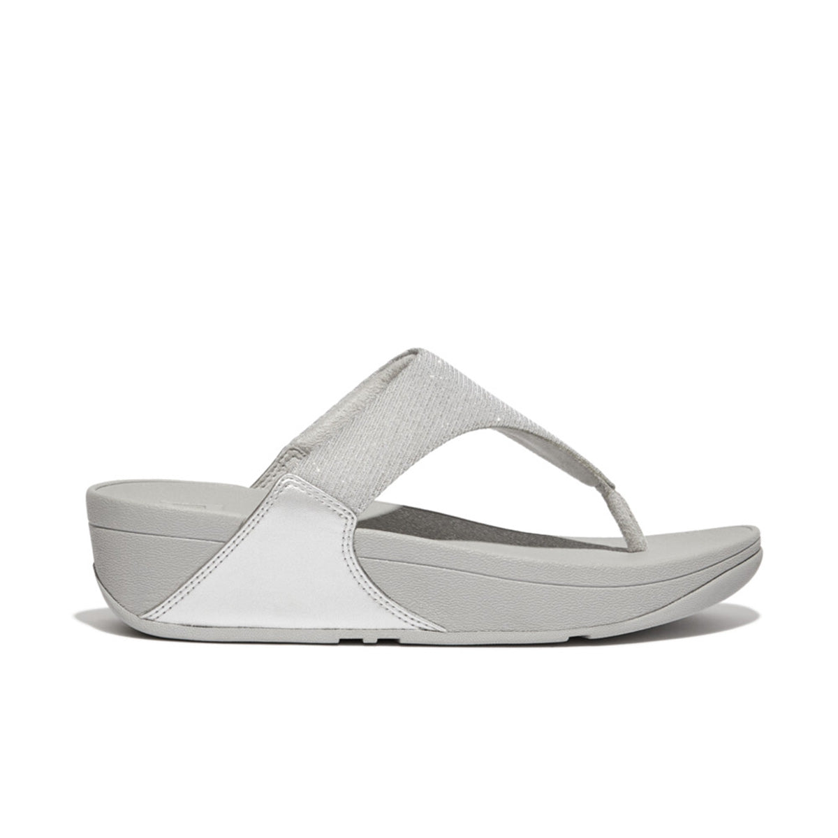 Fit Flop Lulu Shimmerlux Toe-Post Sandals Silver כפכפי פיט פלופ