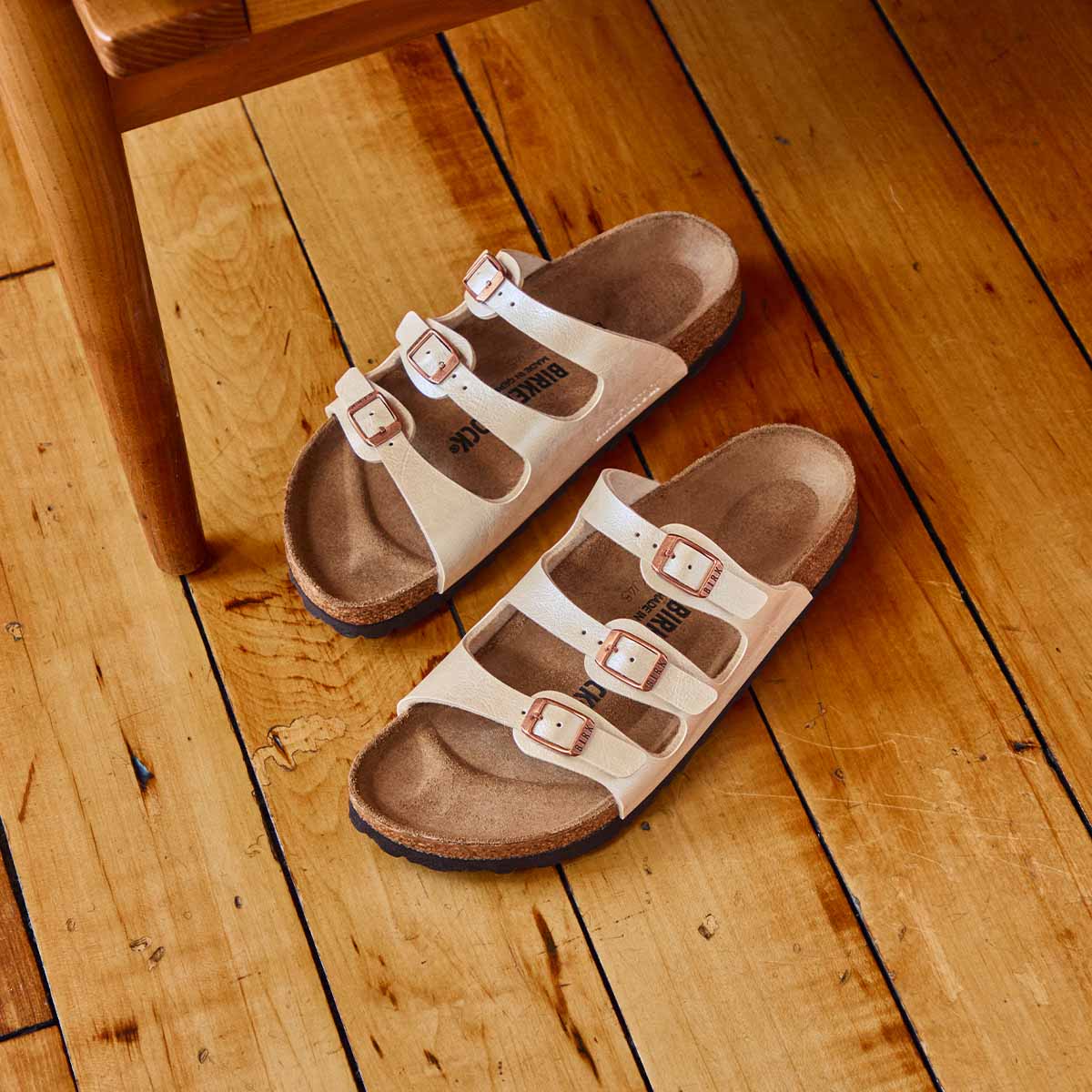 Birkenstock Florida BS Graceful Pearl White כפכפי בירקנשטוק פלורידה לבן פנינה