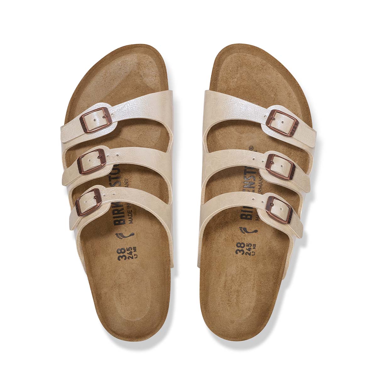 Birkenstock Florida BS Graceful Pearl White כפכפי בירקנשטוק פלורידה לבן פנינה