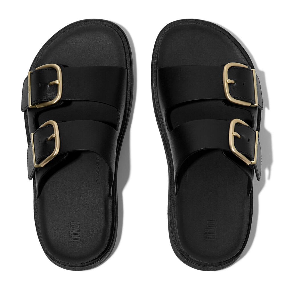 Fit Flop Gen FF 2 Bar Buckle Slide Black כפכפי פיטפלופ לנשים
