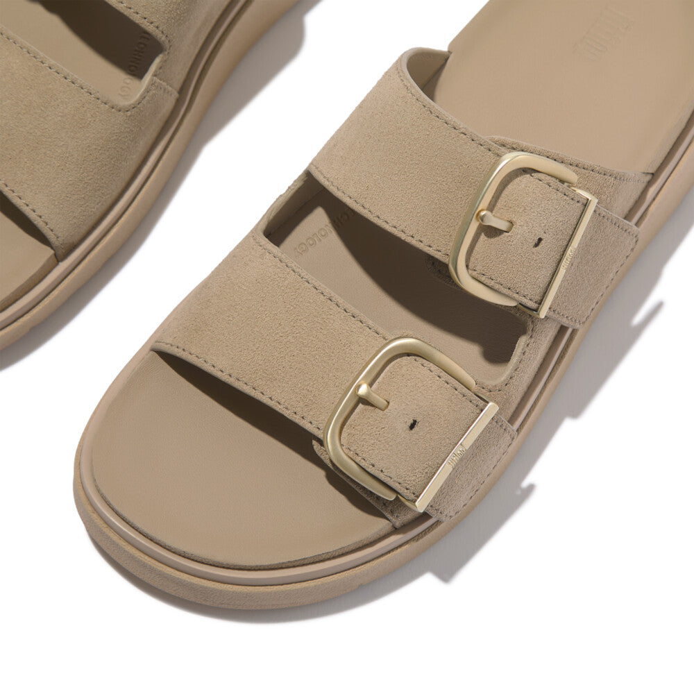 Fit Flop Gen FF 2 Bar Buckle Slide Cappuccino כפכפי פיטפלופ לנשים