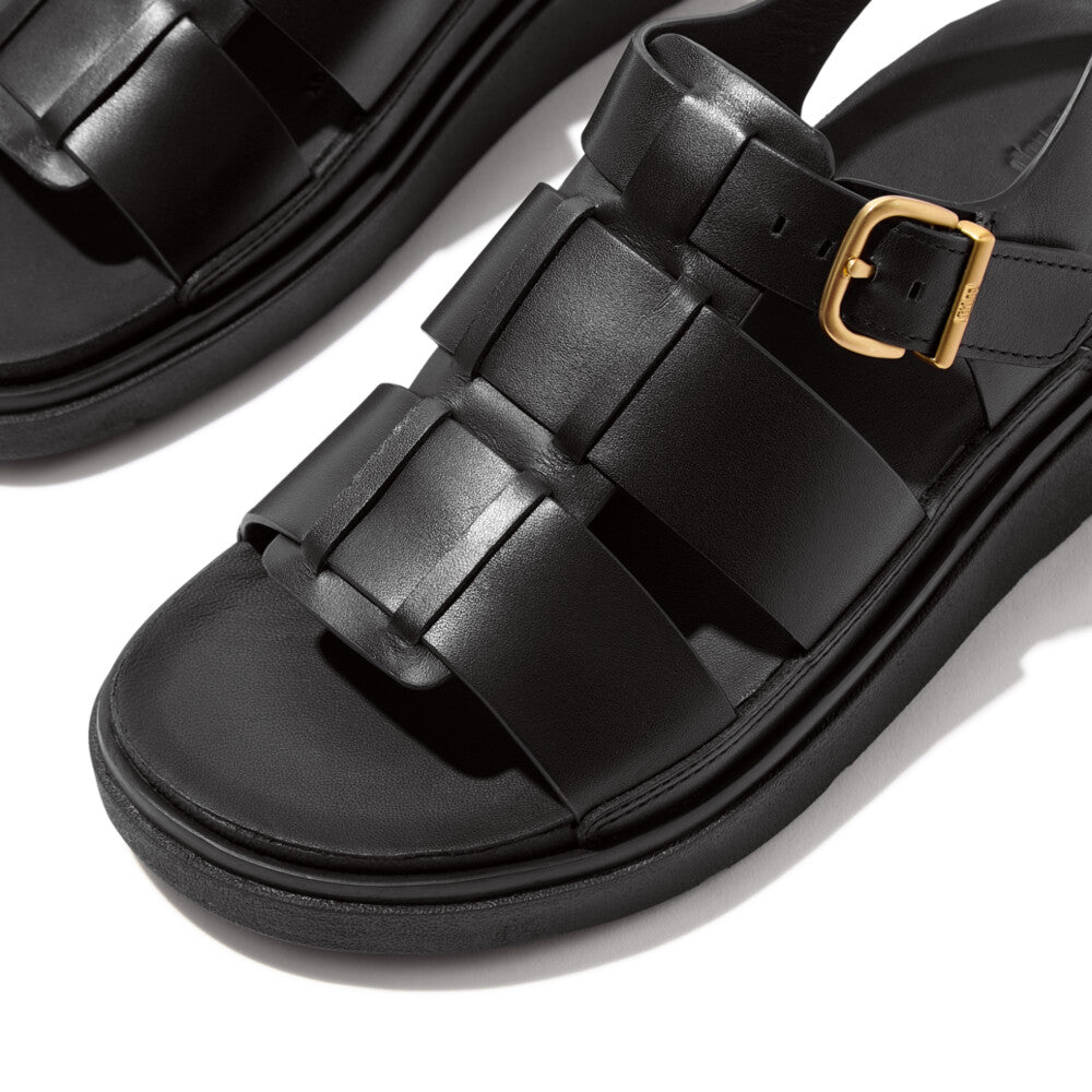 Fit Flop Gen-FF Leather Fisherman Sandals All Black סנדלי נשים פיט פלופ שחור