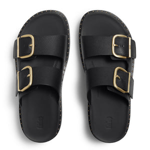 Fit Flop Gen FF Max 2 Bar Buckle Slide Tumbled All Black כפכפי פיטפלופ לנשים