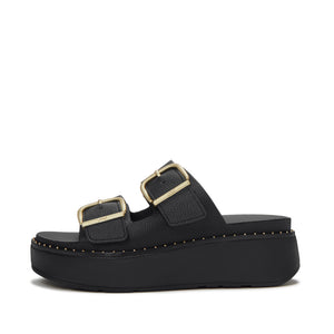 Fit Flop Gen FF Max 2 Bar Buckle Slide Tumbled All Black כפכפי פיטפלופ לנשים