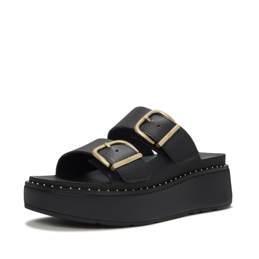 Fit Flop Gen FF Max 2 Bar Buckle Slide Tumbled All Black כפכפי פיטפלופ לנשים