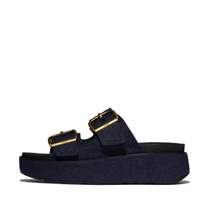 Fit Flop Gen FF Max 2 Bar Buckle Slide Denim Dark Denim כפכפי פיטפלופ לנשים