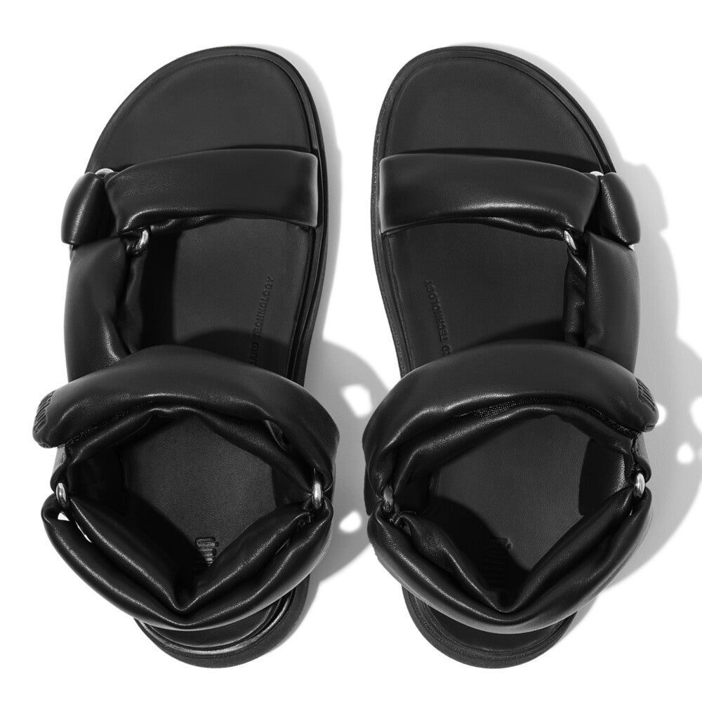 Fit Flop Gen-FF Soft Leather Back Strap Sandals All Black סנדלי פיט פלופ לנשים