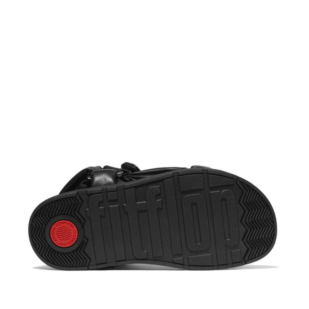 Fit Flop Gen-FF Soft Leather Back Strap Sandals All Black סנדלי פיט פלופ לנשים